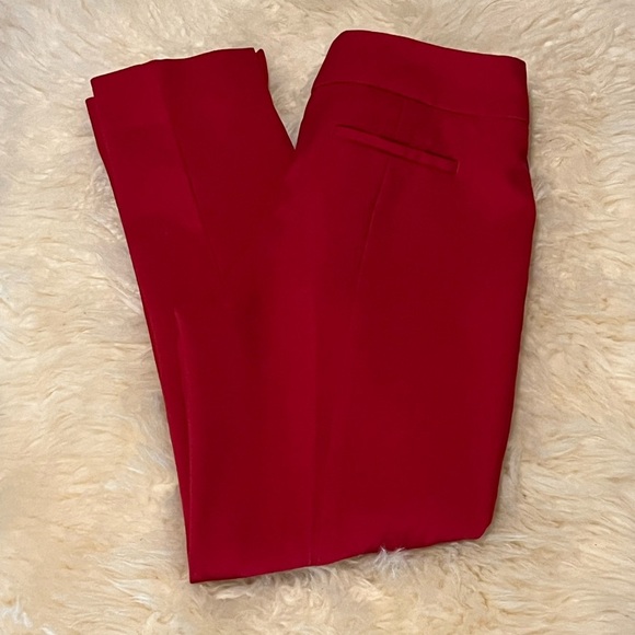 Talbots Signature Red Ankle High Rise Pants - Picture 2 of 8